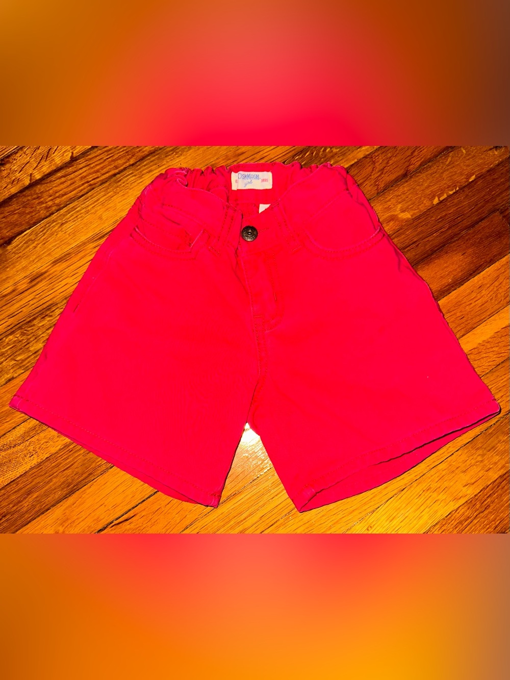 OshKosh B'gosh Girls Classic Red Elastic Waist Pull-On Shorts
